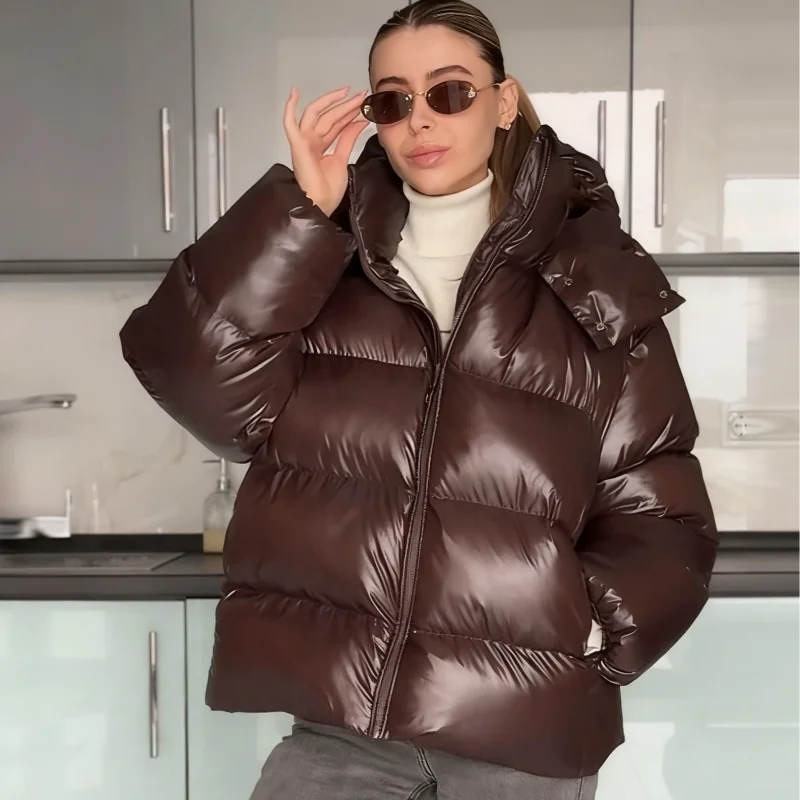 Mila Kapuzen-Pufferjacke