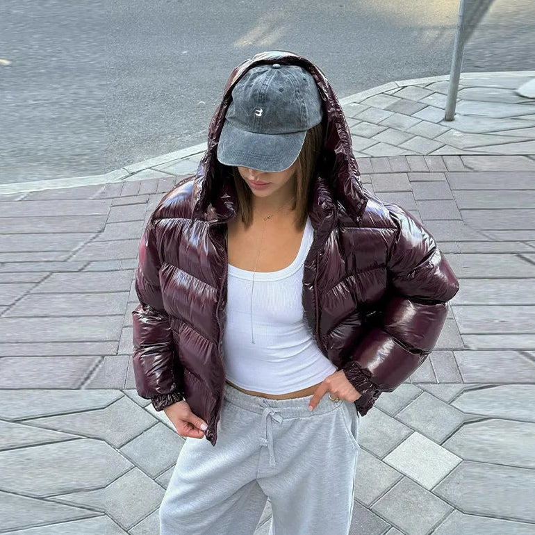 Mila Kapuzen-Pufferjacke