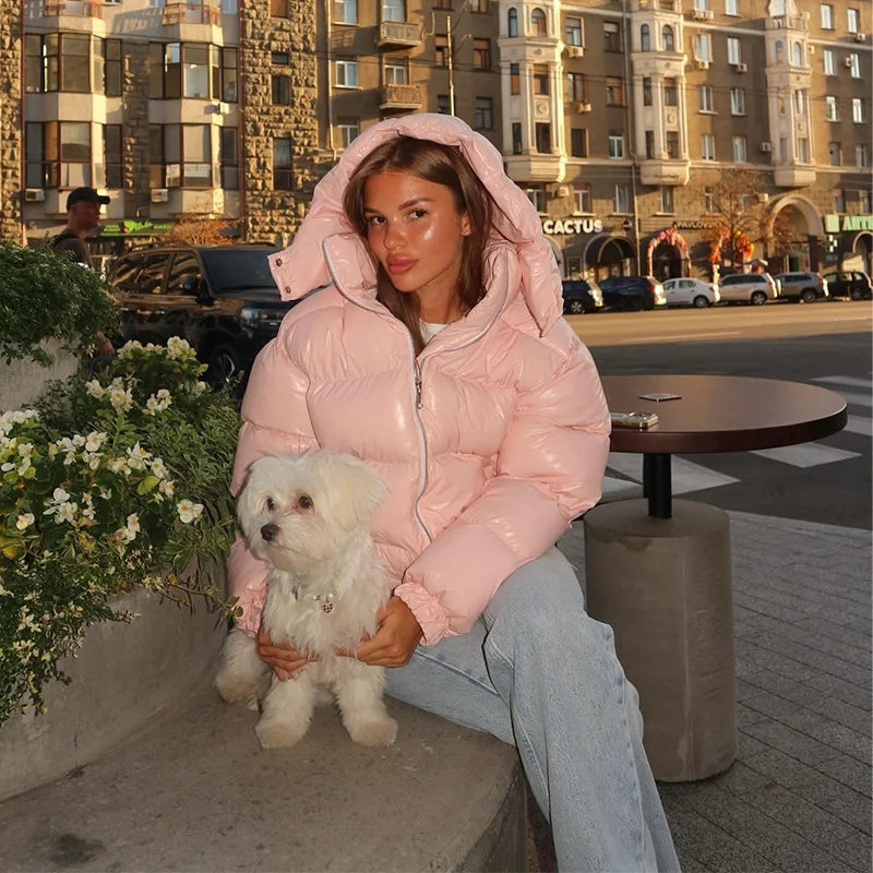 Mila Kapuzen-Pufferjacke