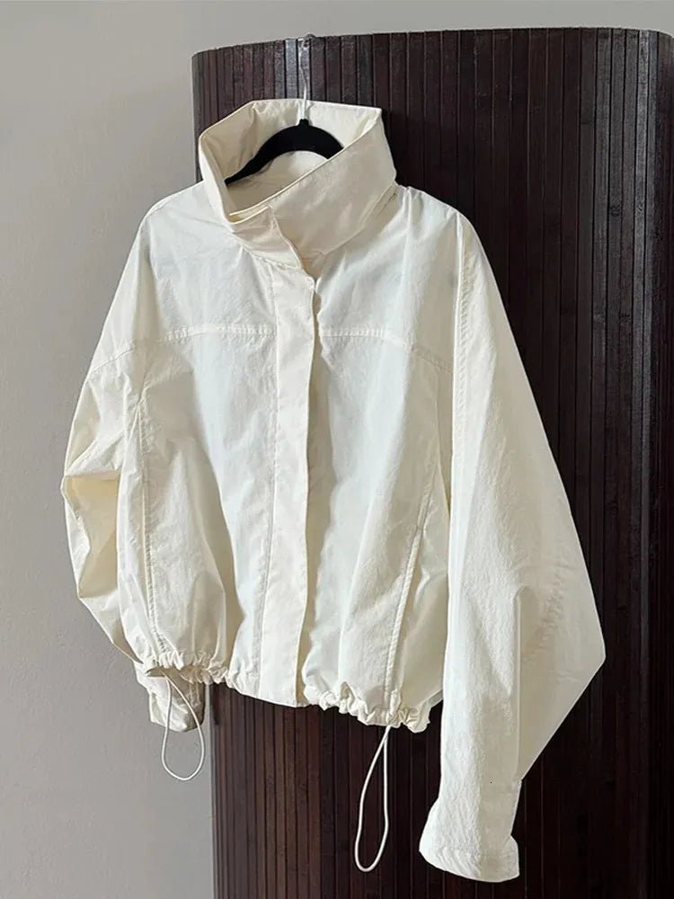 OLANE Adaeze Drawstring Bomber Jacket IvoryMWomen's Coats & Jackets