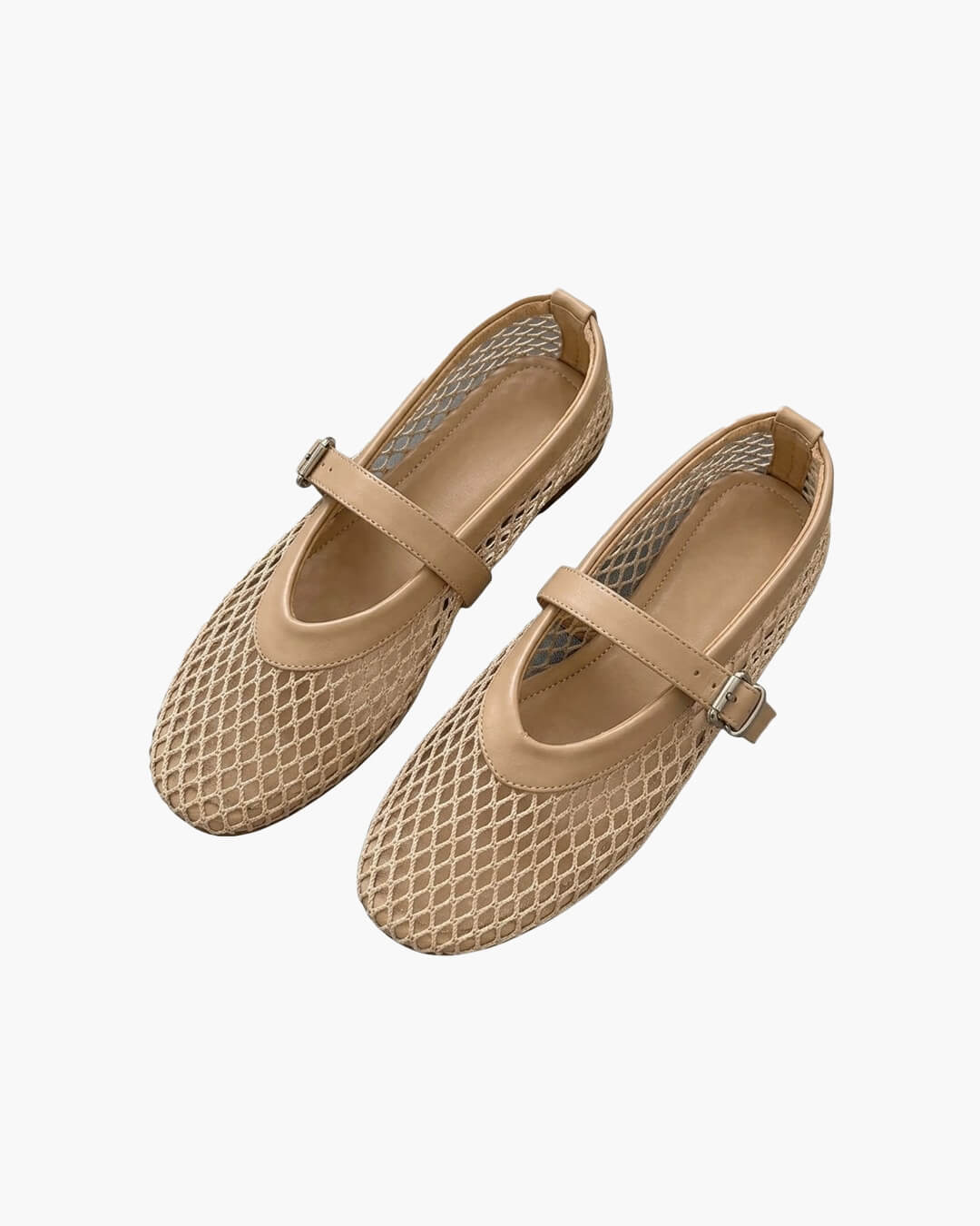 OLANE Adelmira Breathable Mesh Ballet Flats Burgundy36Women's Shoes