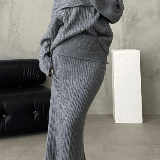 Ahonda – Set aus Wollpullover und Maxirock