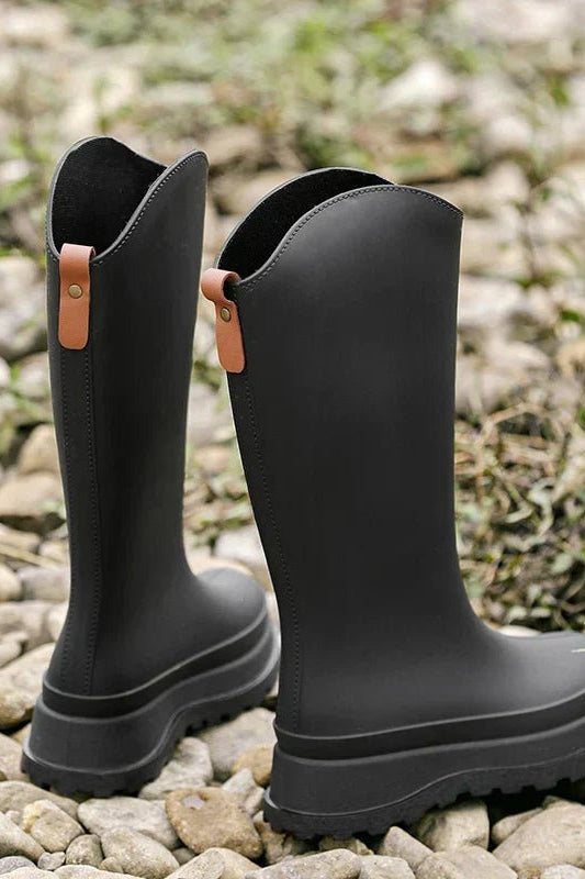 Olane Brand High Waterproof Rain Boots Black36Women's Rain Boots