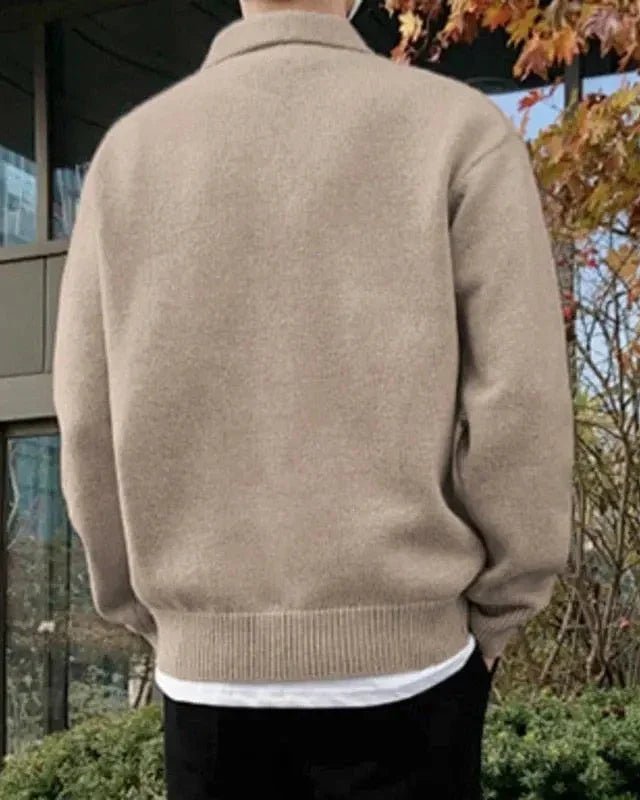 Agasta – Langärmliger Herren-Polopullover aus weichem Feinstrick
