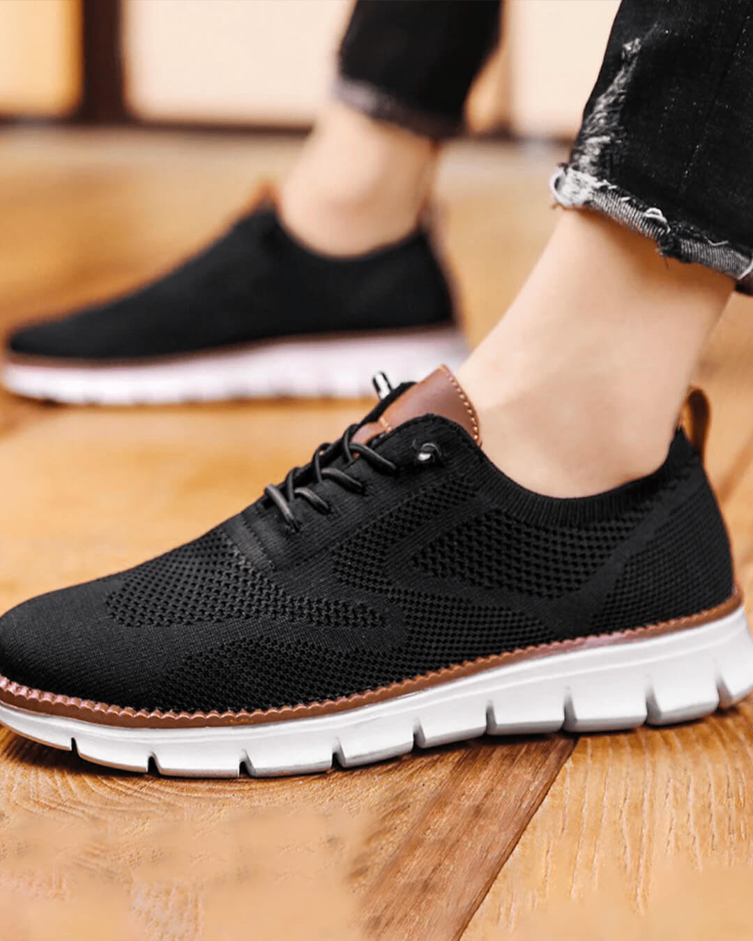 Adeltraud – atmungsaktive, rutschfeste Strick-Sneaker