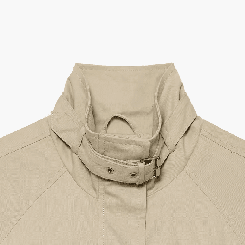 Lässige Stehkragenjacke mit Knopfleiste