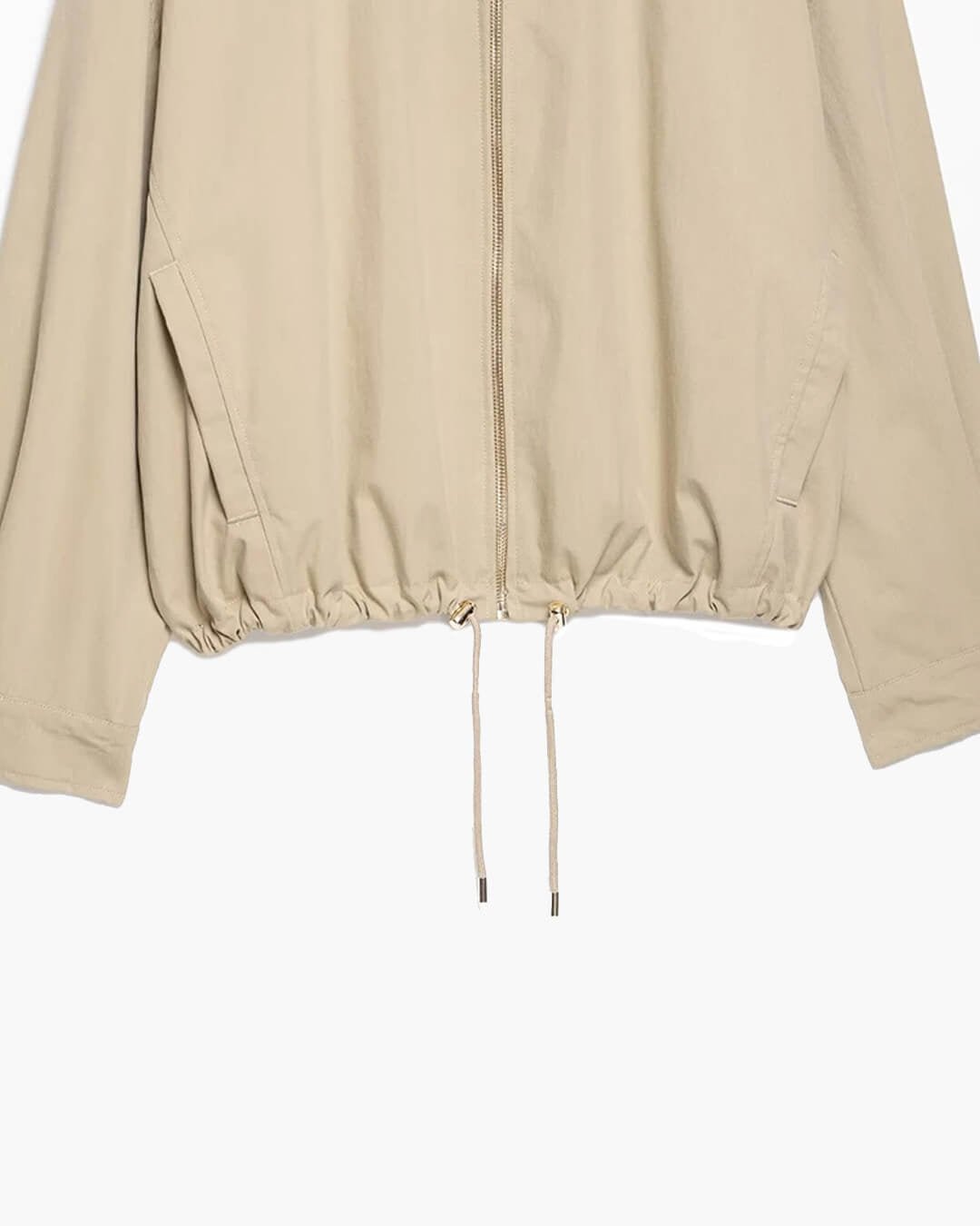 OLANE Casual Hooded Zip-Up Jacket BeigeSWomen's Coats & Jackets