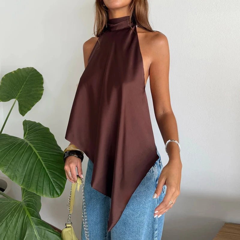 Elegantes, rückenfreies Neckholder-Top