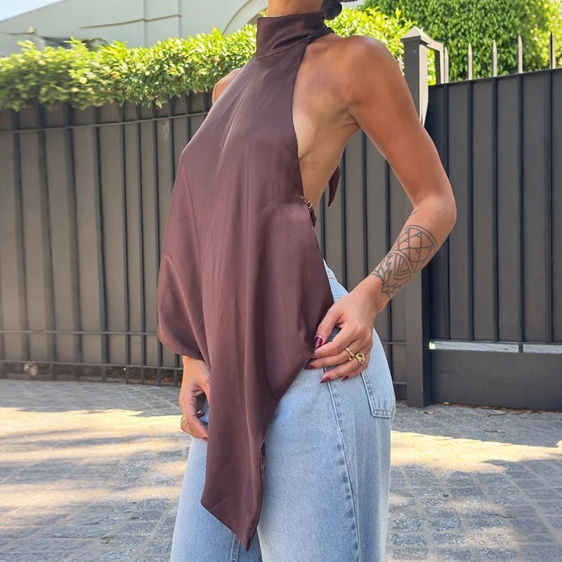 Elegantes, rückenfreies Neckholder-Top