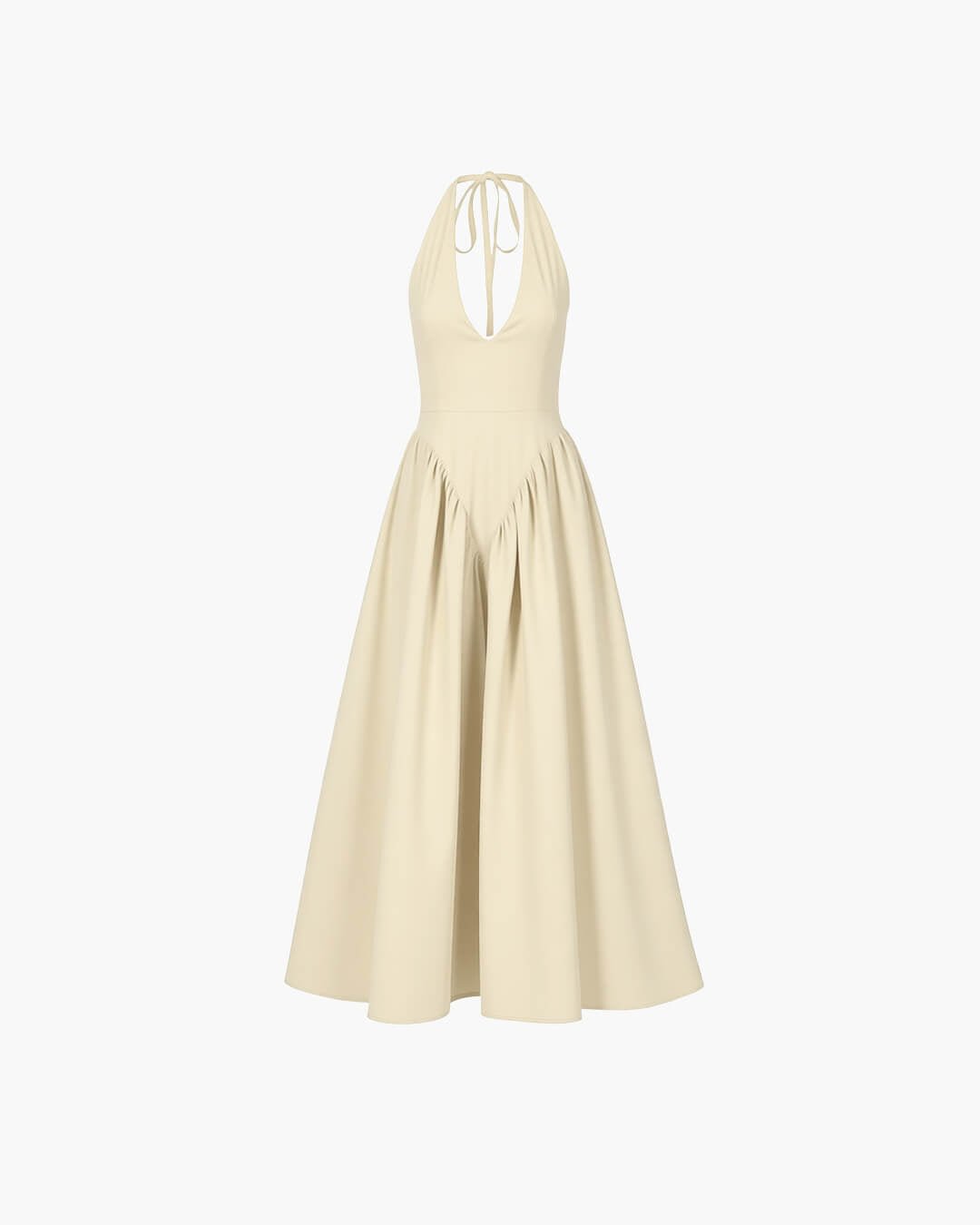 Gina – Chiffon-Maxikleid mit tiefem Ausschnitt