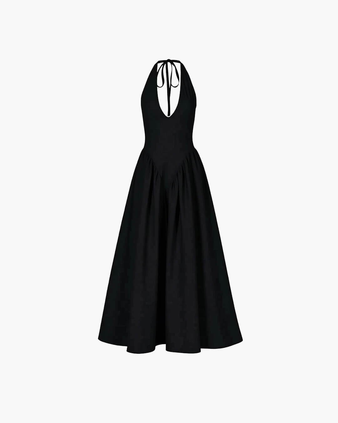 Gina – Chiffon-Maxikleid mit tiefem Ausschnitt
