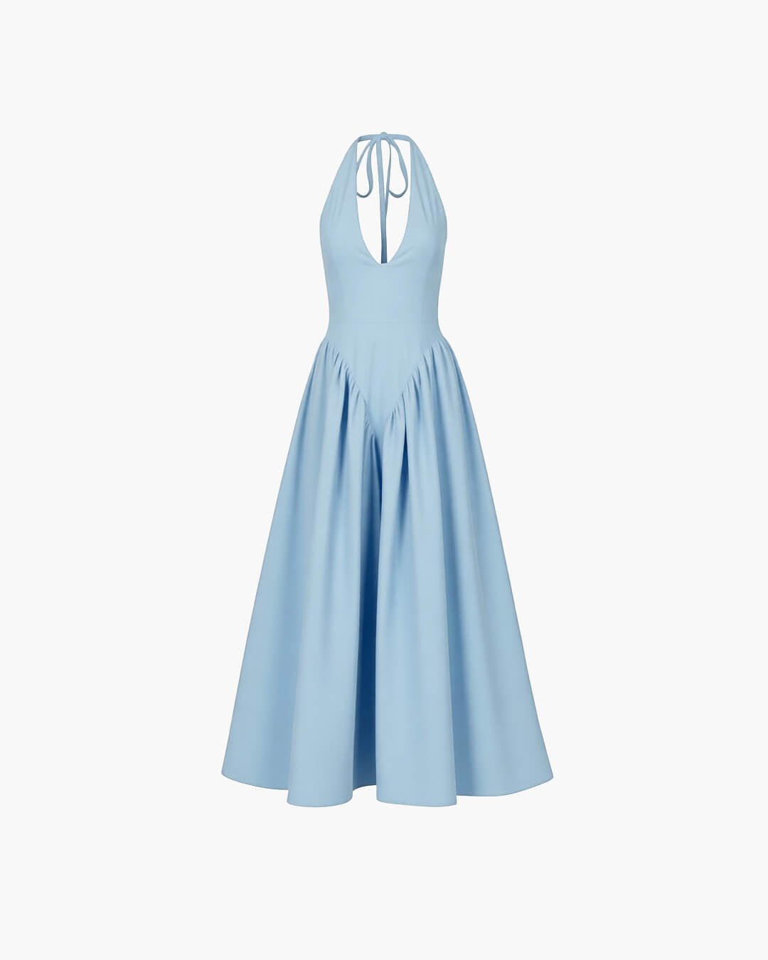 Gina – Chiffon-Maxikleid mit tiefem Ausschnitt