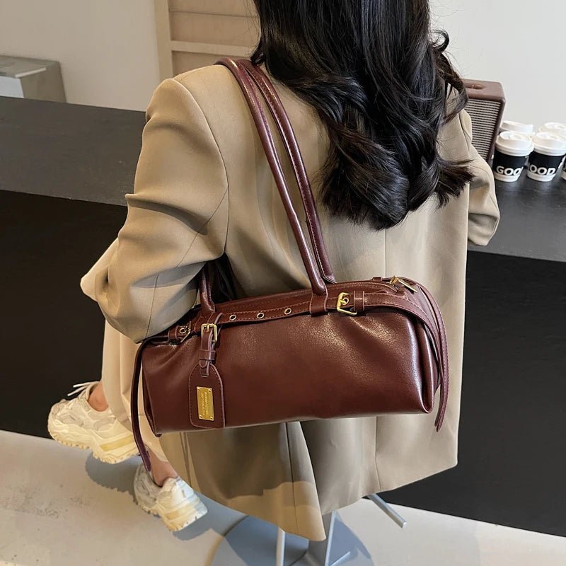 OLANE Classic Vegan Leather Shoulder Bag WineBag
