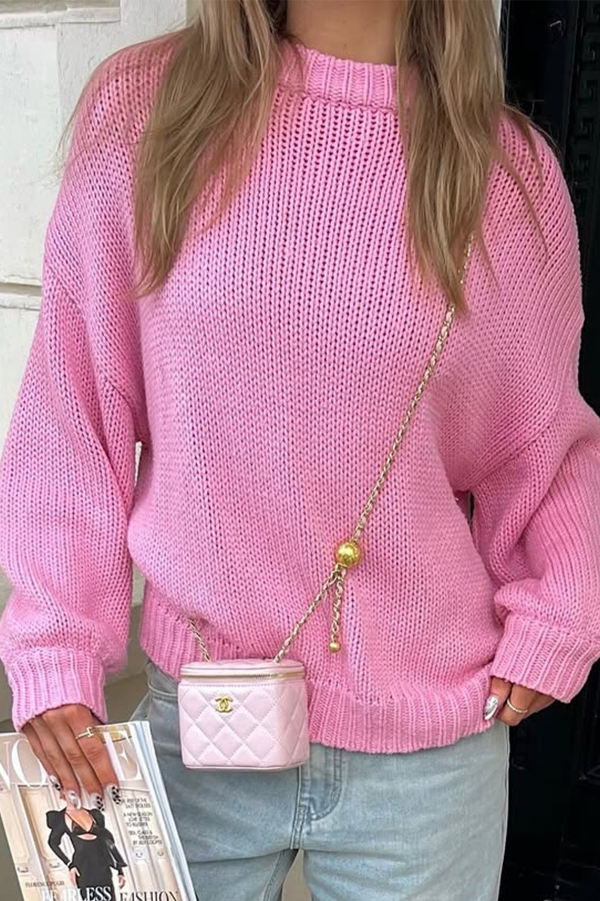 Pullover mit Rundhalsausschnitt für Lagenlooks