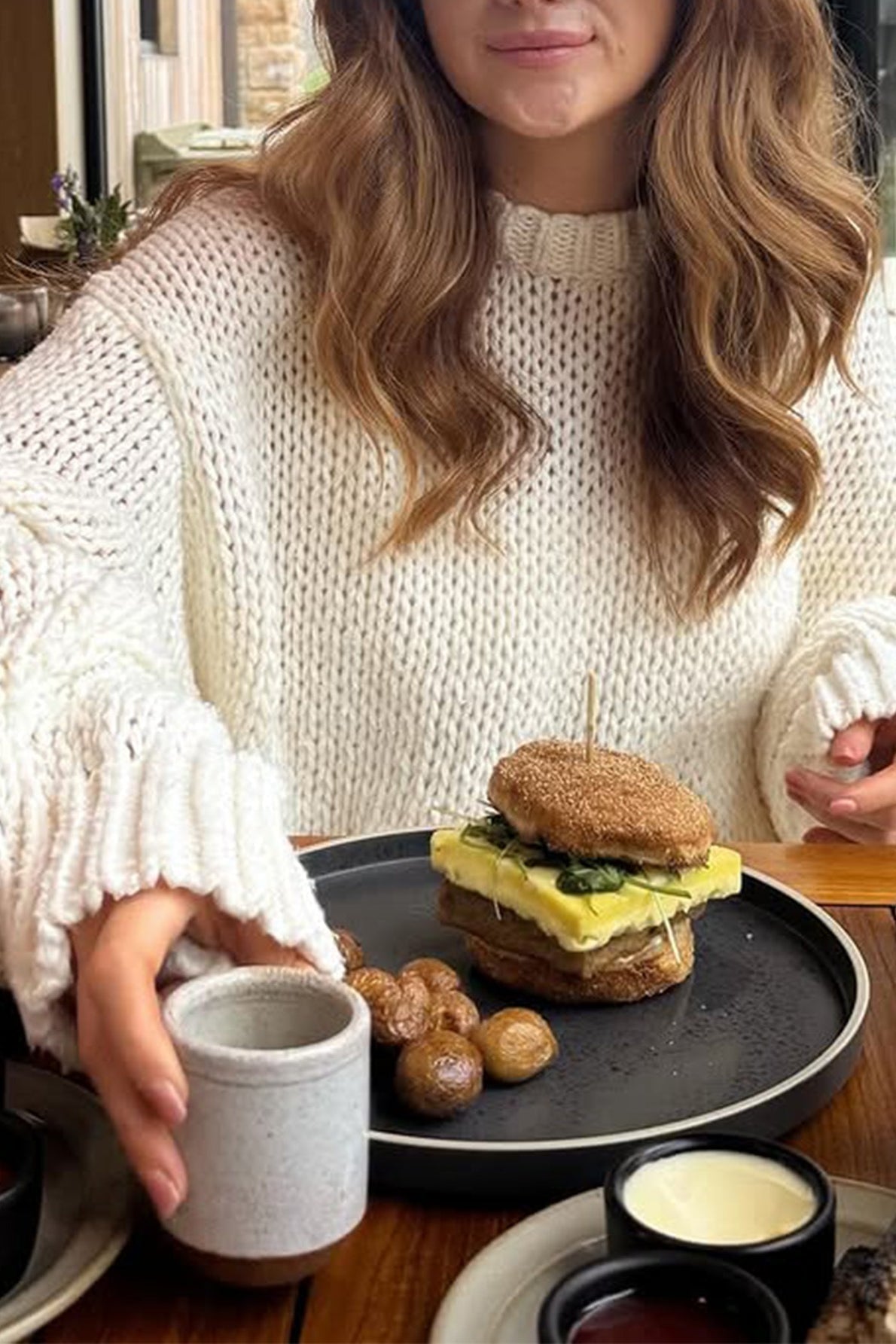 Pullover mit Rundhalsausschnitt für Lagenlooks