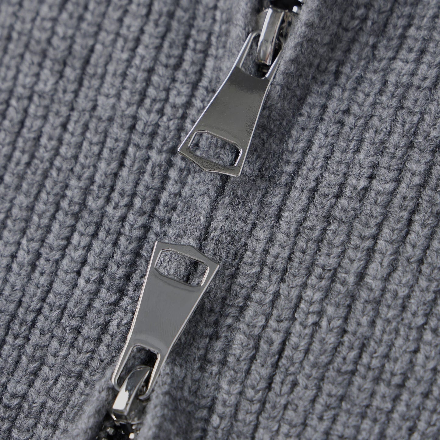 OLANE Double Zip Cropped Knit Cardigan TanSCardigan