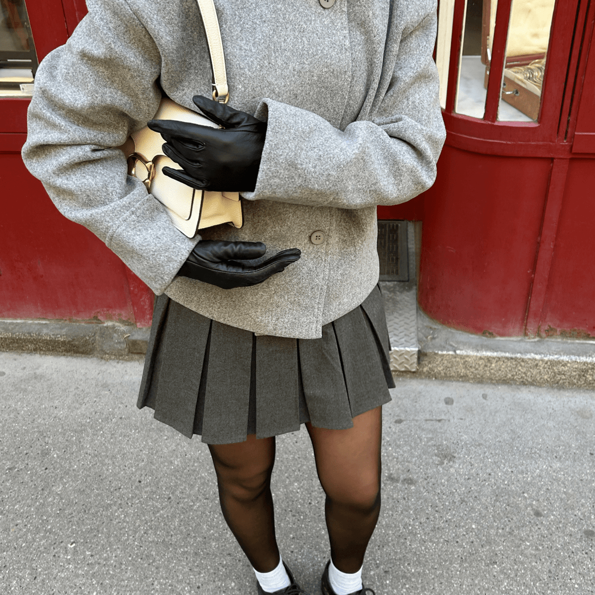 OLANE Elegant Jacket with Stand Collar GreySWomen's Coats & Jackets
