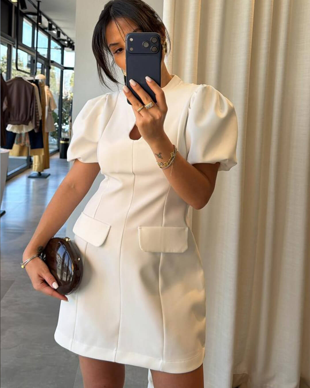 Elowen – Minikleid mit Puffärmeln