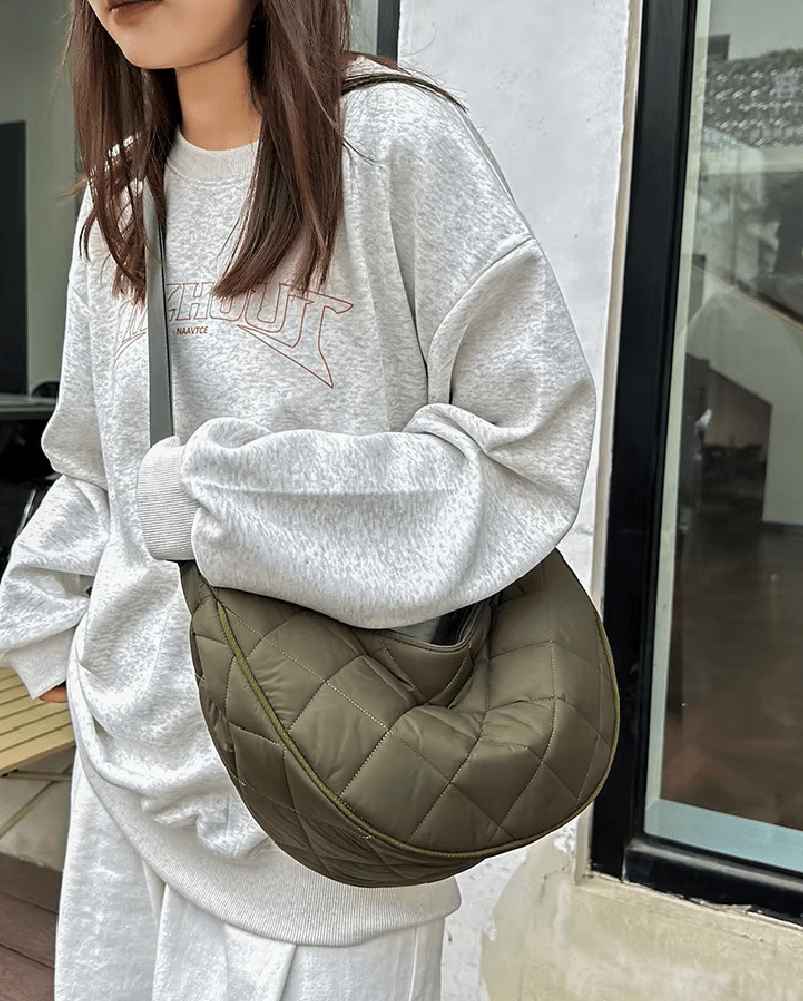 OLANE Half-Moon Crossbody Belt Bag DarkbrownBag