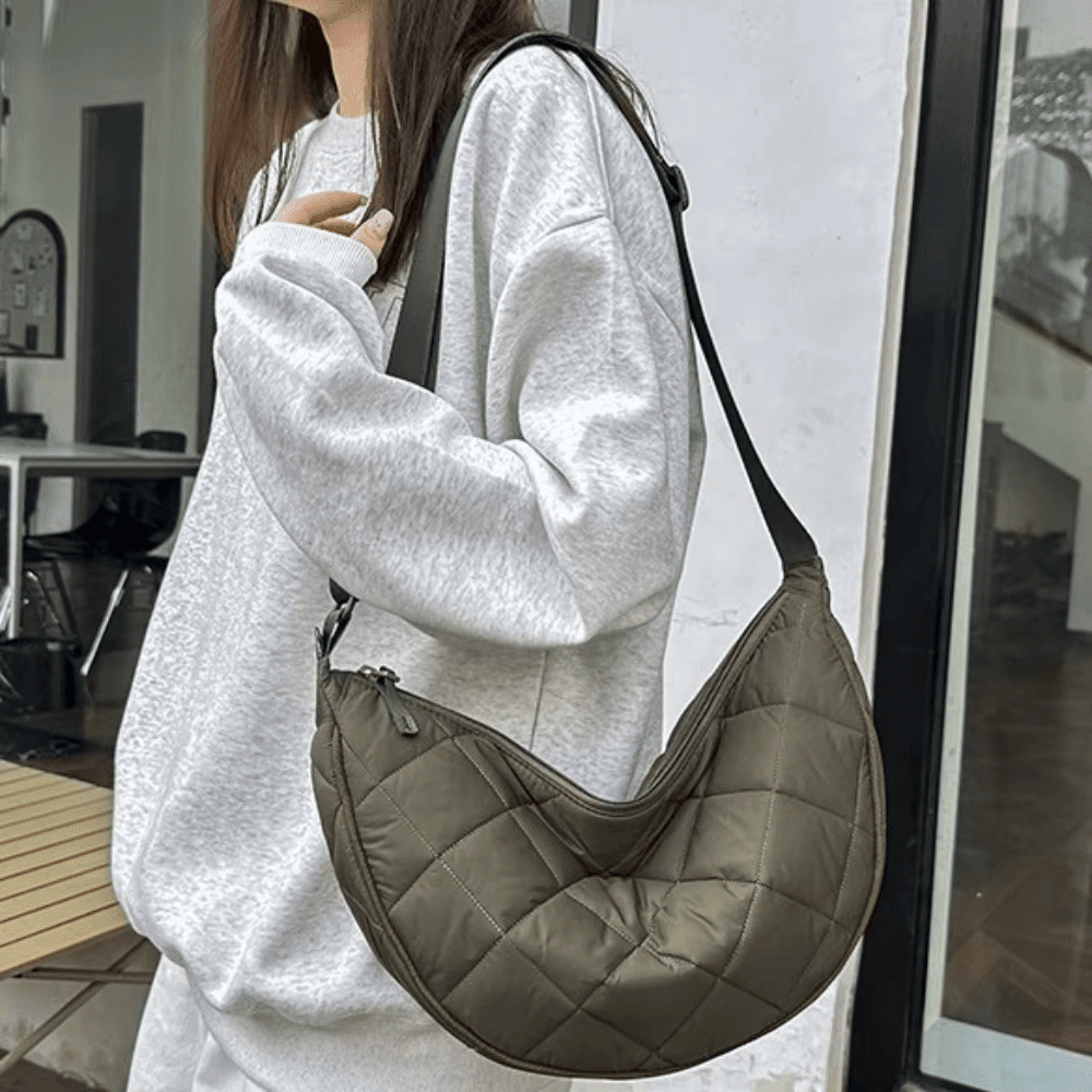 OLANE Half-Moon Crossbody Belt Bag DarkbrownBag