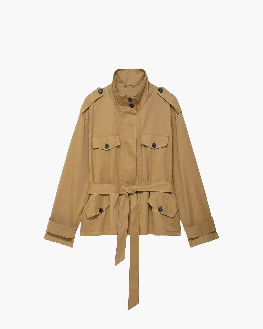 OLANE High Collar Belted Jacket & Skort Set JacketMWomen's Sets