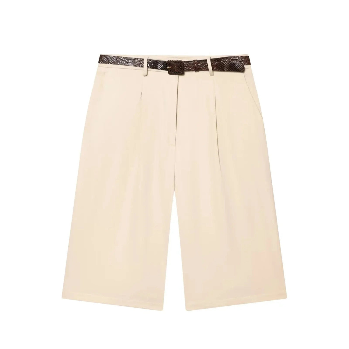 Aethra – Bermudashorts mit hohem Bund und Gürtel