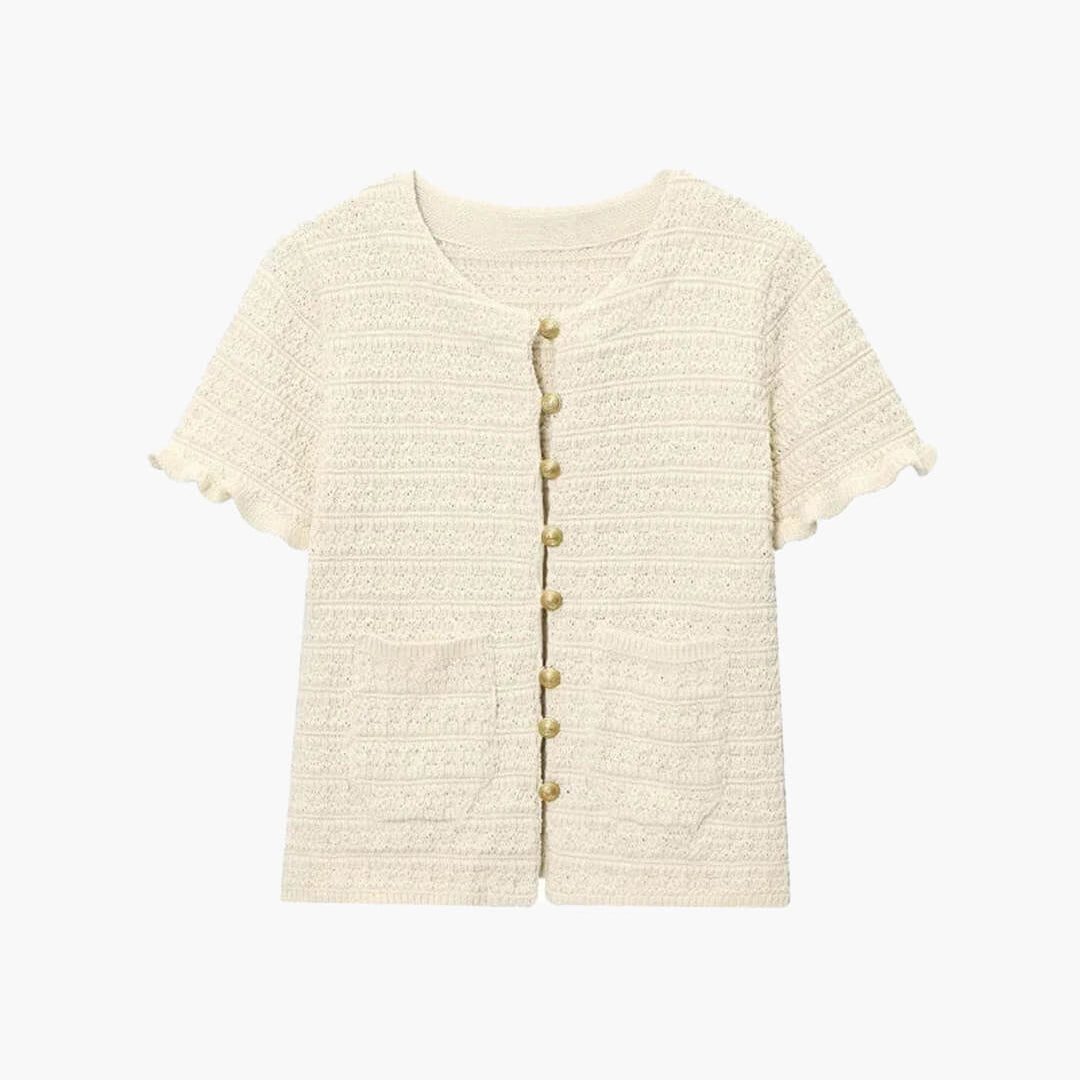 Julie – Set aus Stricktop und Plisseerock