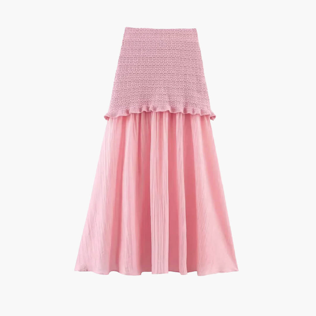 Julie – Set aus Stricktop und Plisseerock