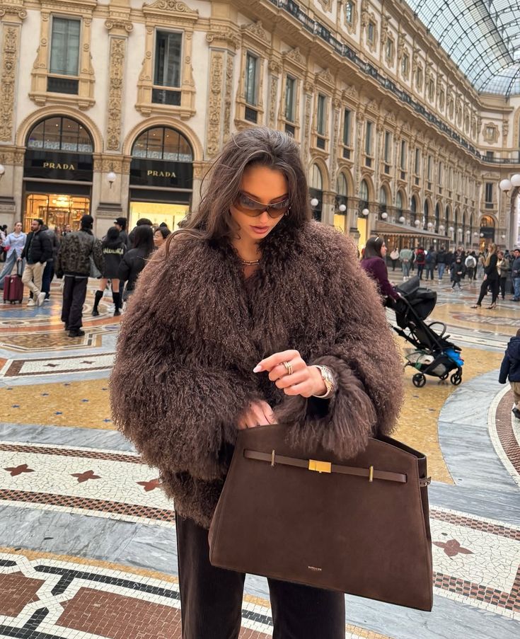 OLANE Lara Faux Fur Coat BrownLWomen's Coats & Jackets