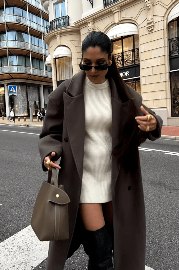 OLANE Lara Maxi Coat BrownLWomen's Coats & Jackets