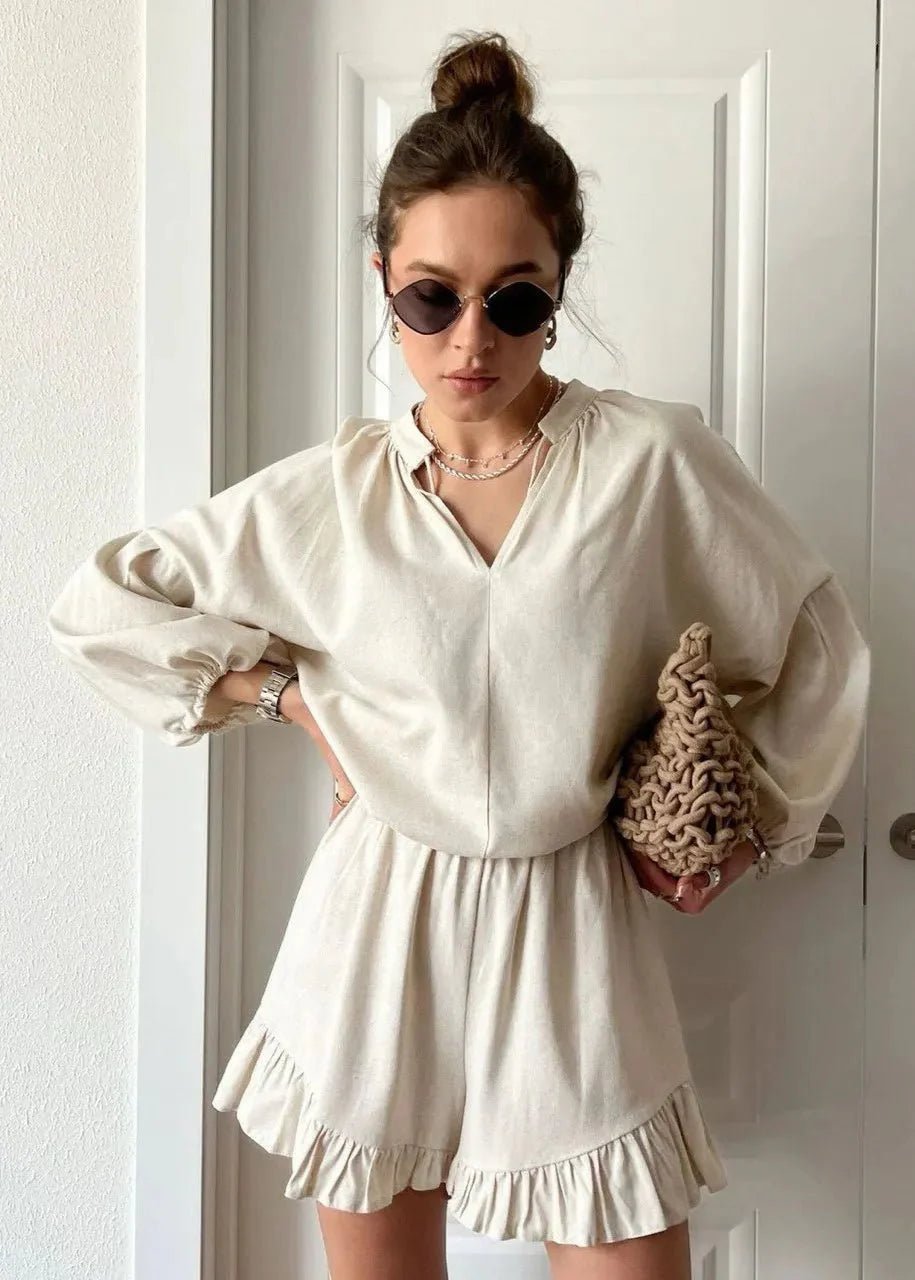 Esther – Langärmliges Baumwoll-Loungeset