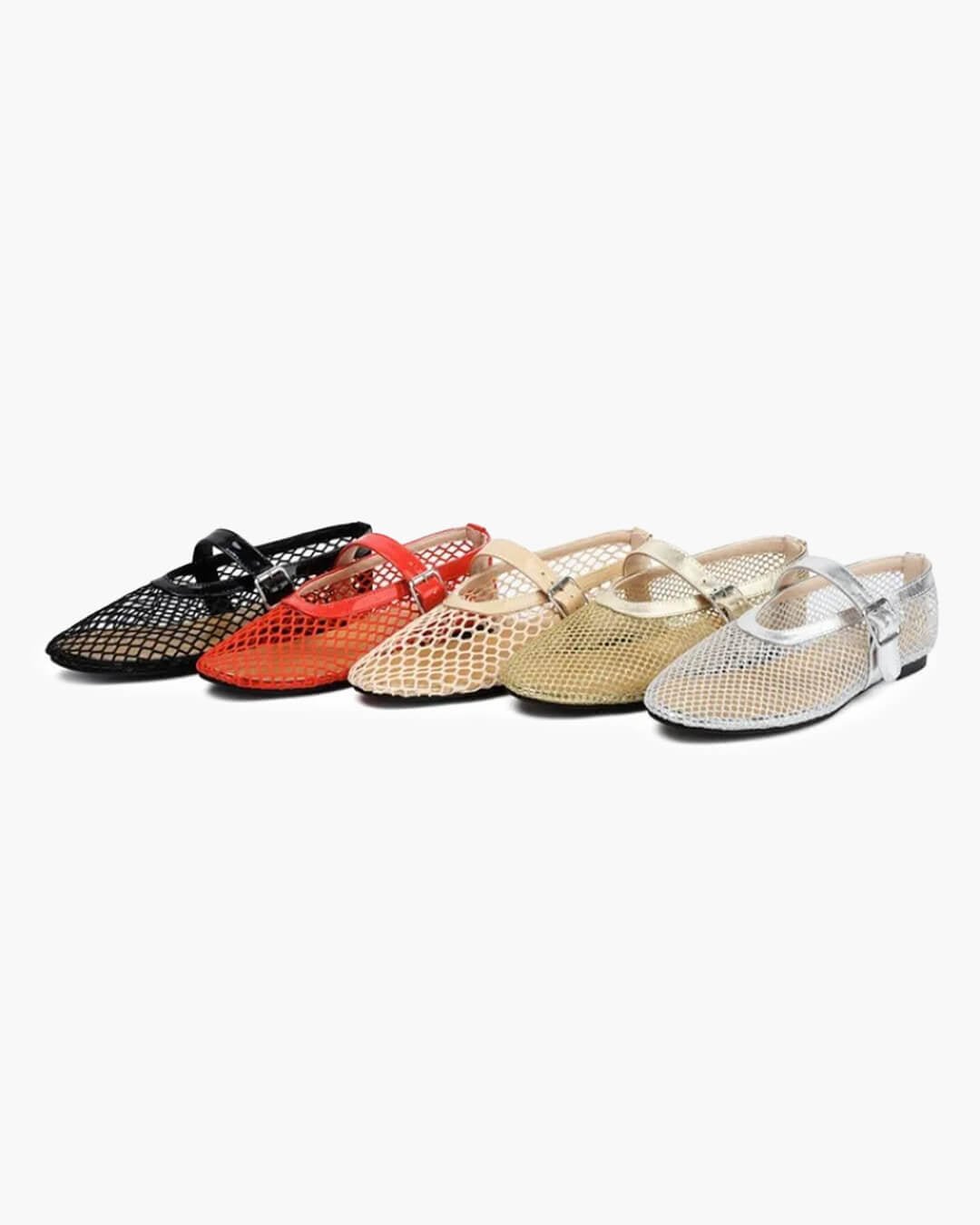 Luella – Mesh-Ballerinas mit Schnallen