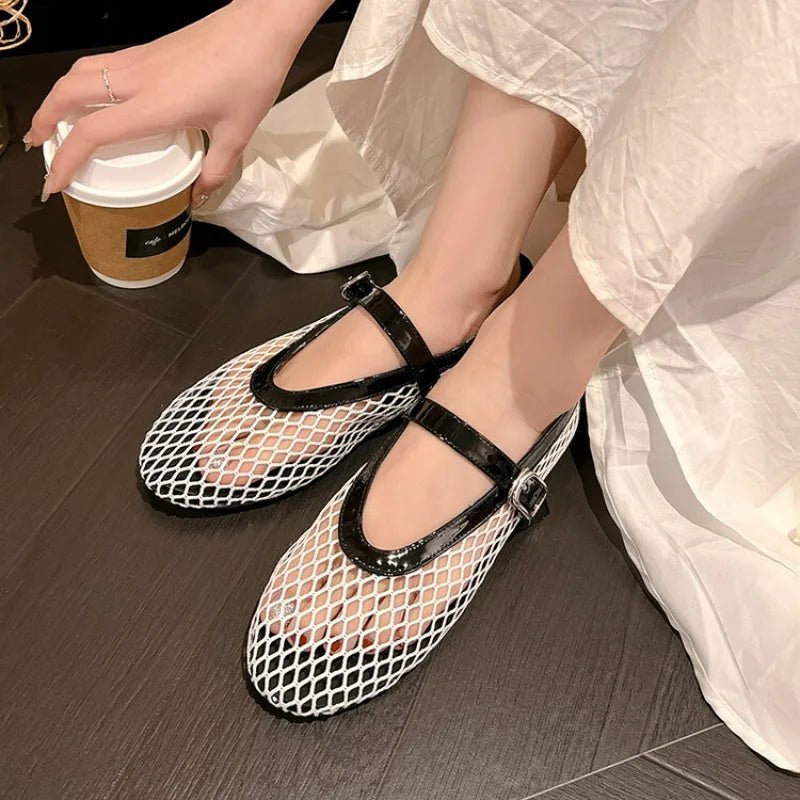 Luella – Mesh-Ballerinas mit Schnallen