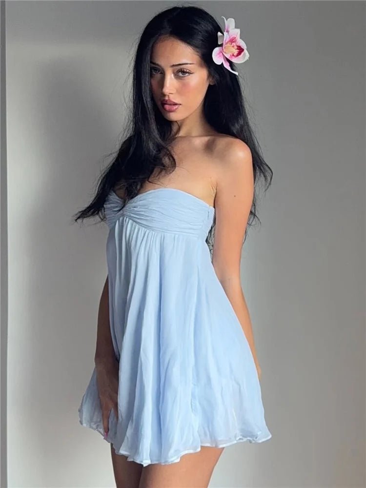Agatha – Figurbetontes Mesh-Minikleid mit Patchworkdetails