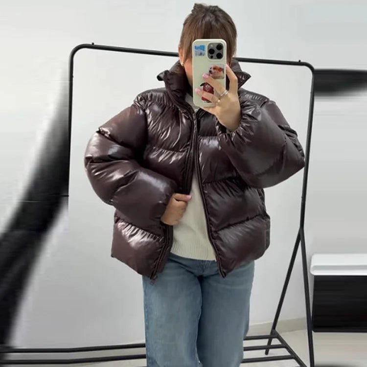 OLANE Mila Hooded Puffer Jacket ChocolateMWomen's Coats & Jackets