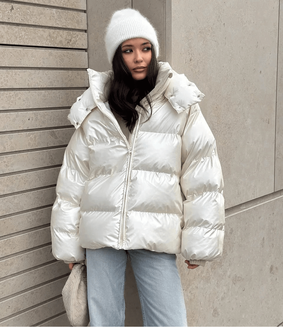 OLANE Mila Hooded Puffer Jacket WhiteMWomen's Coats & Jackets