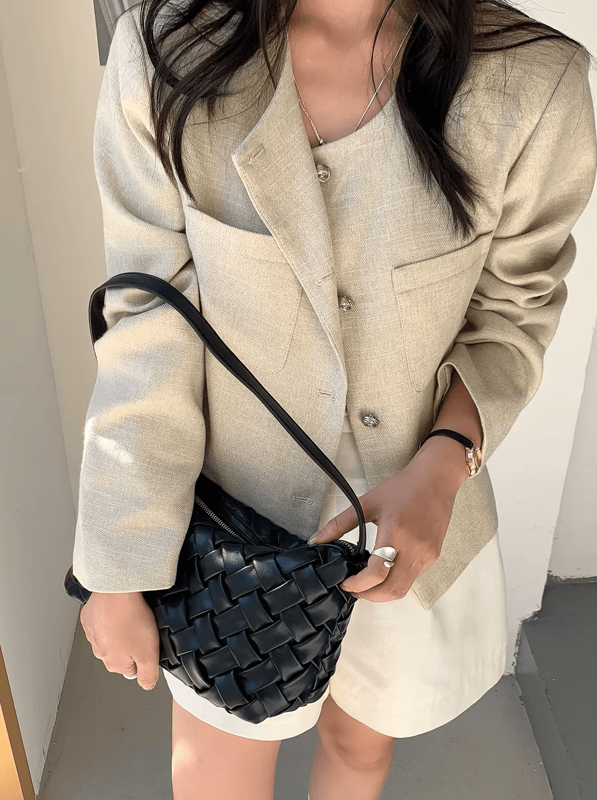 Minimalistische Hobo-Schultertasche