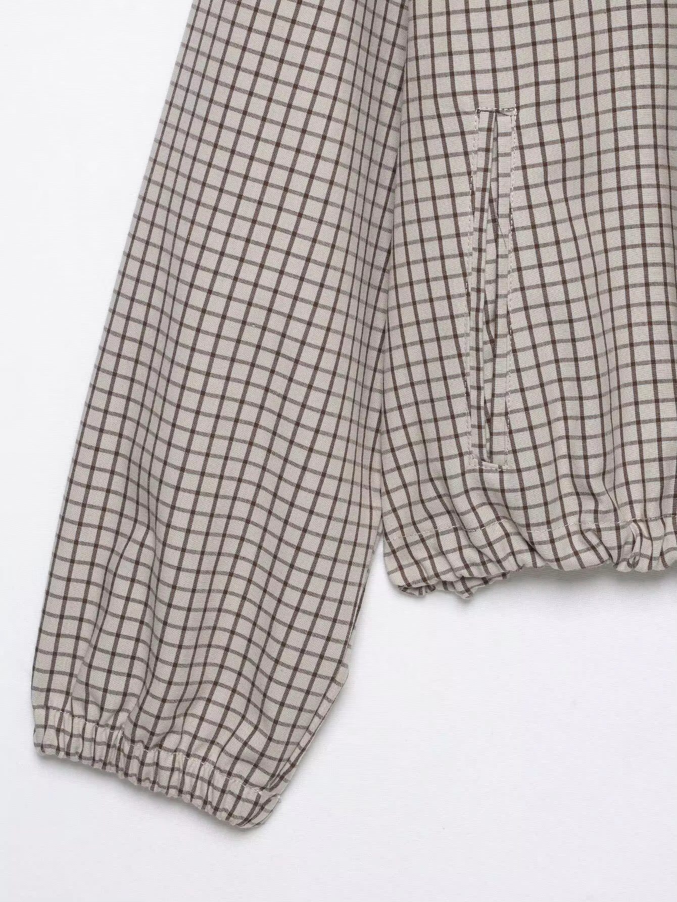 OLANE Plaid Hooded Cropped Jacket LWomen's Coats & Jackets