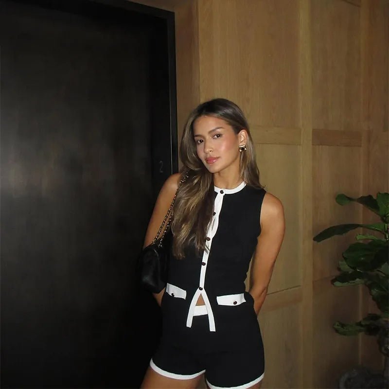 Kate – Set aus weichem Stricktop und Shorts