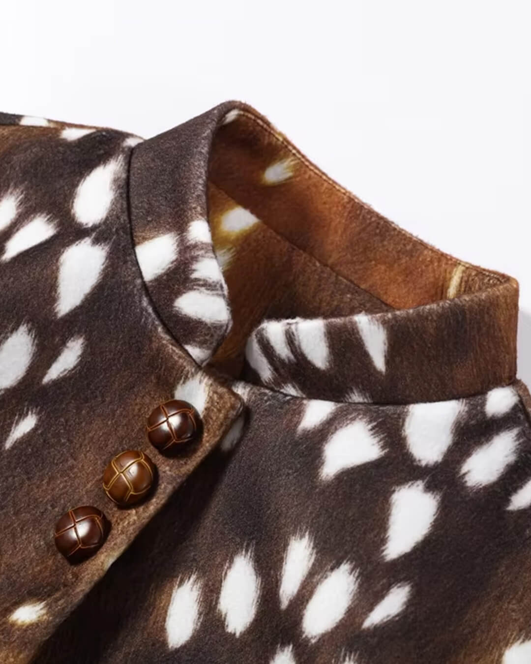 Stehkragen Faux-Fell Bambi Jacke
