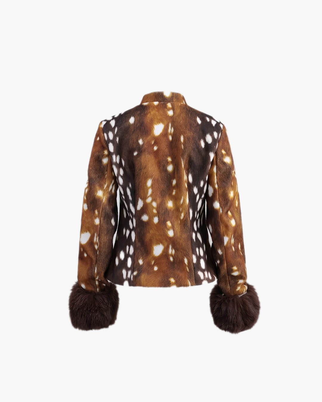 Stehkragen Faux-Fell Bambi Jacke
