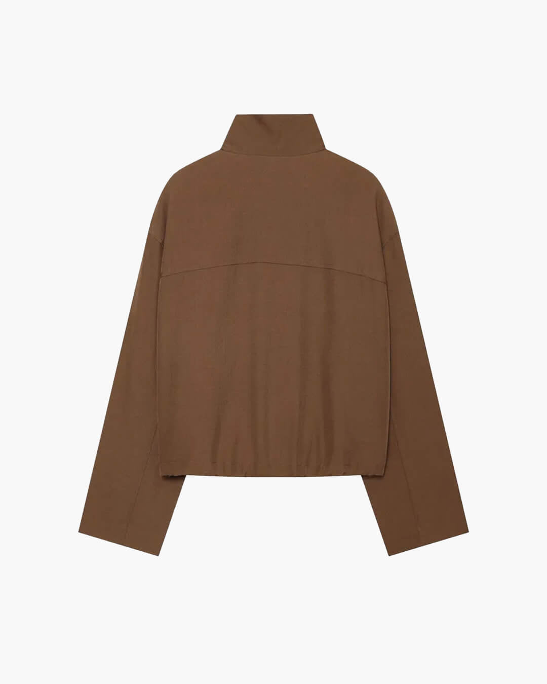 Stylische kurz geschnittene Zip-Jacke in Braun