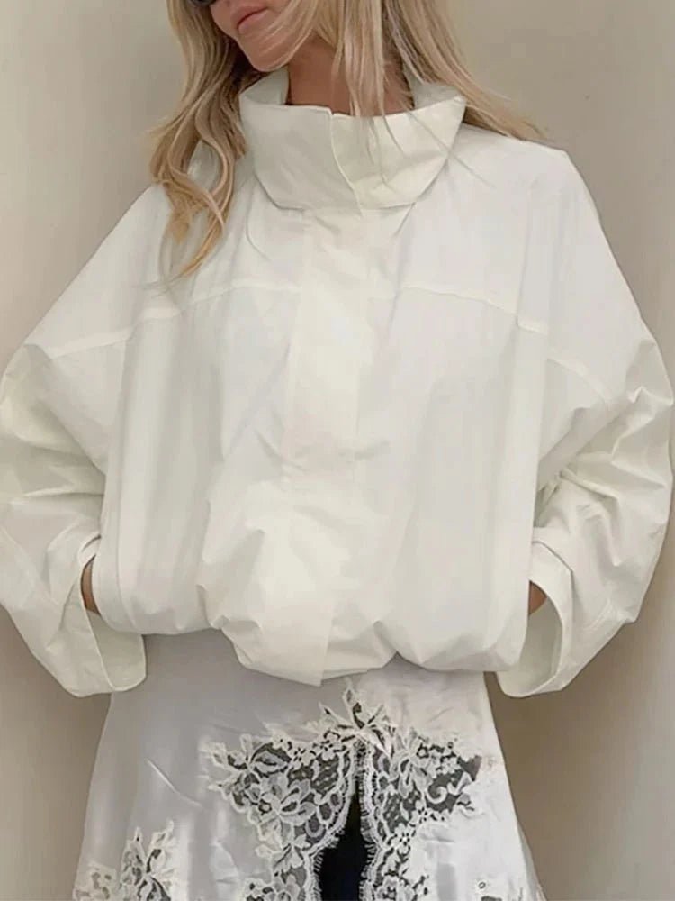 OLANE Stylish Hooded Windbreaker Jacket BlackSWomen's Coats & Jackets