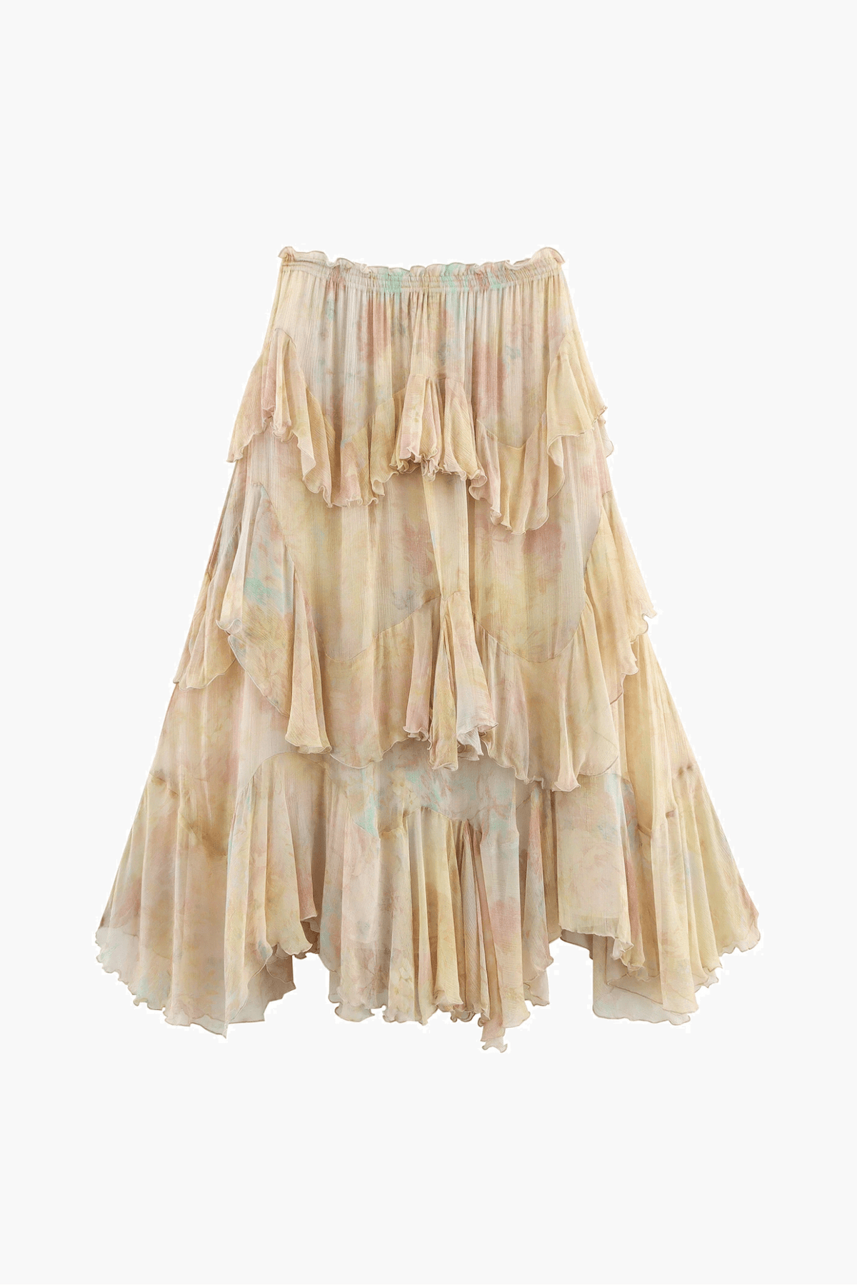 OLANE Tiered Ruffle Boho Maxi Skirt XSWomen's Bottoms