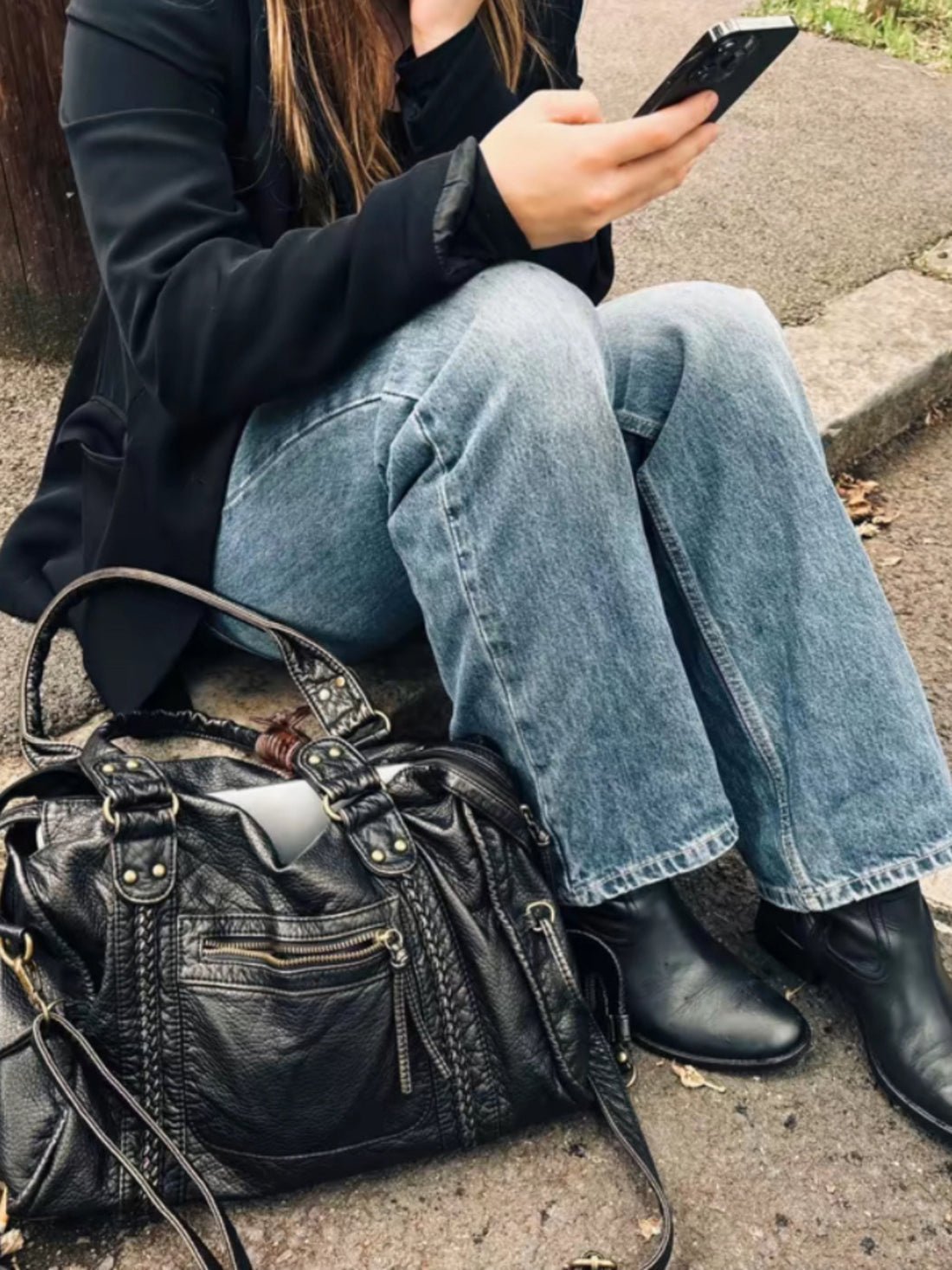 Veganer Schultertasche