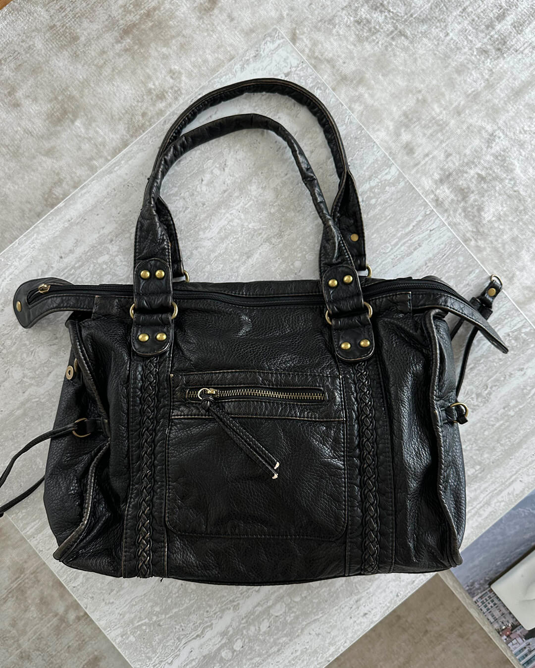 Veganer Schultertasche