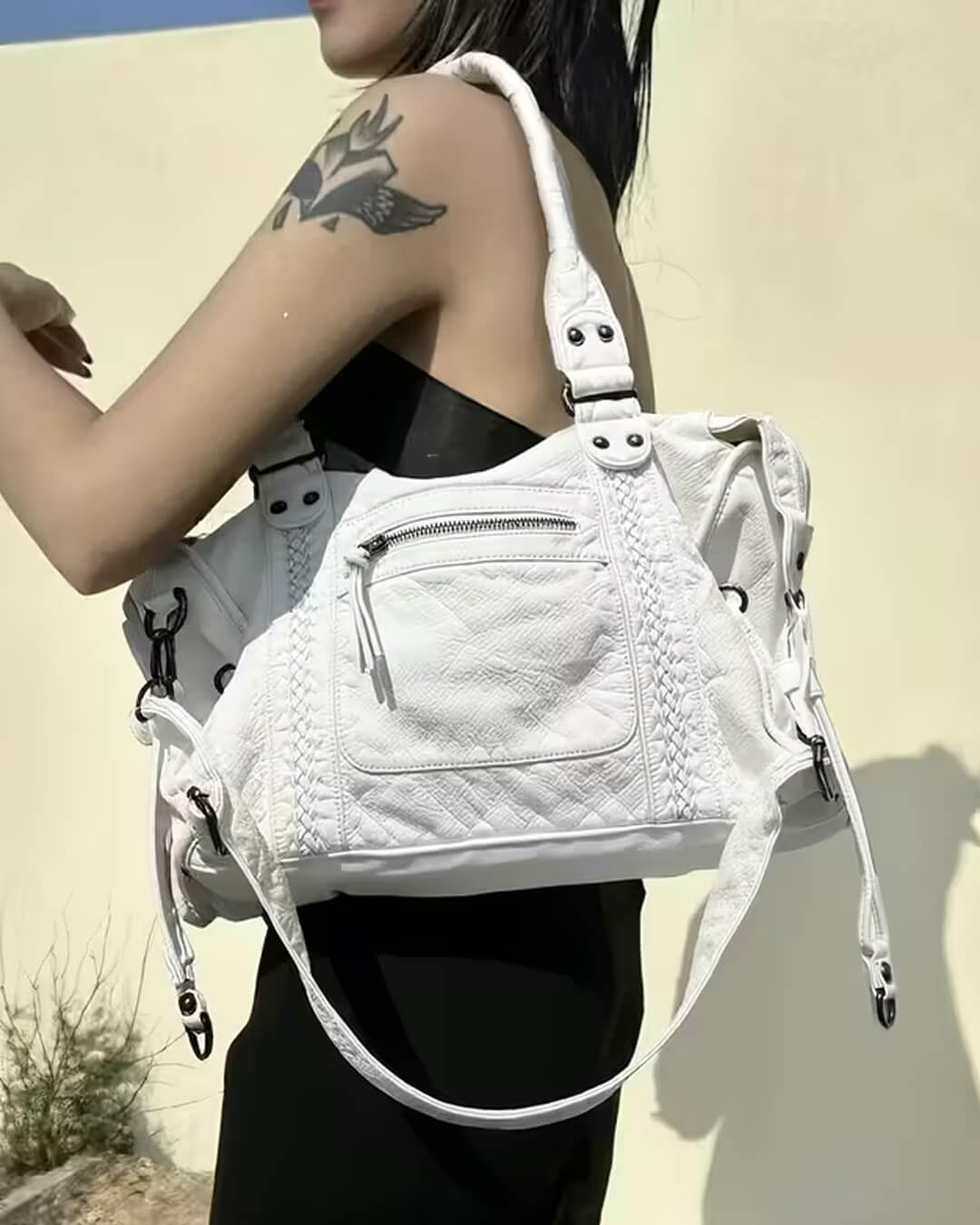 Veganer Schultertasche
