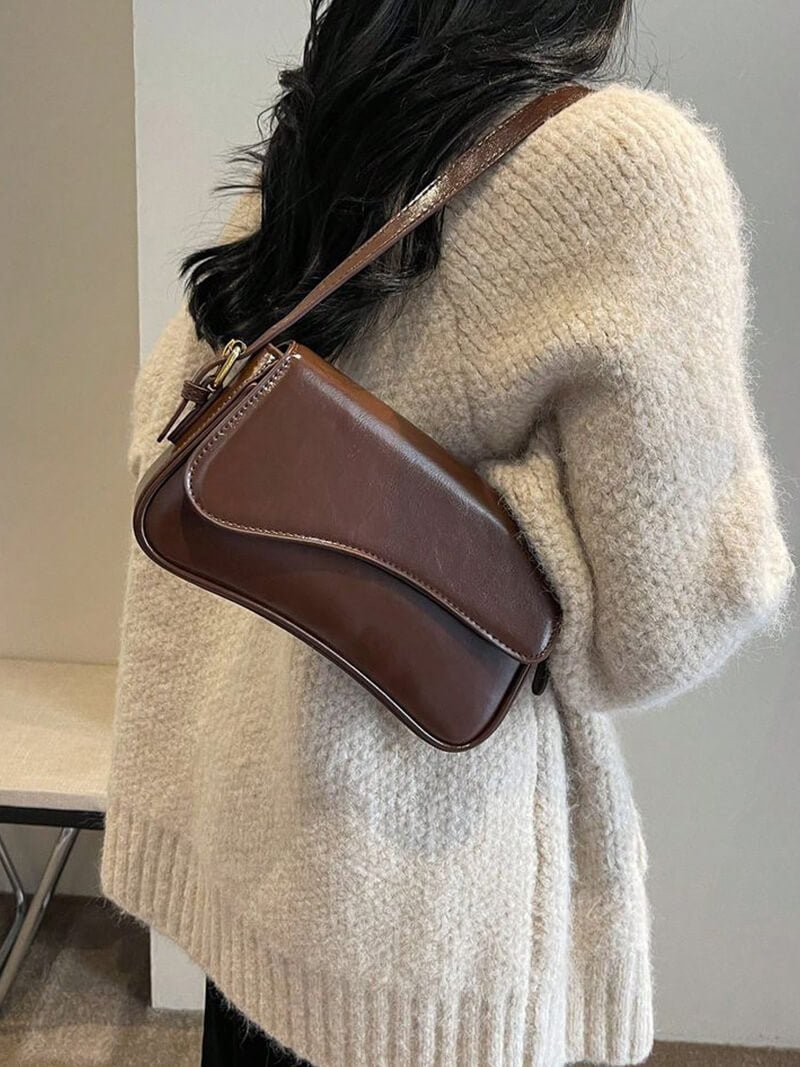 Veganer Leder Schulter-Sattelbag