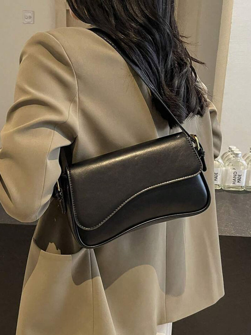 Veganer Leder Schulter-Sattelbag