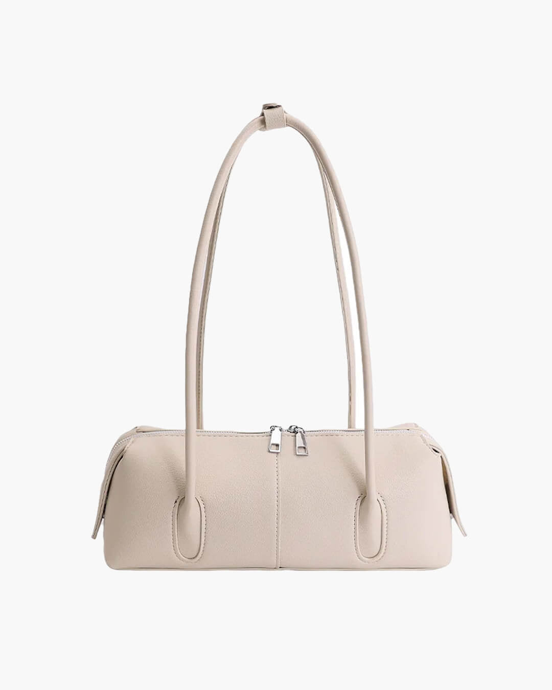 Zylindrische Kunstleder-Schultertasche im Vintage-Stil
